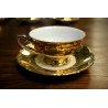 SERVIZIO Tea 12 pers PORCELLANA BAVARIA  BIANCA ORO ZECCHINO GERMANY VINTAGE 50s