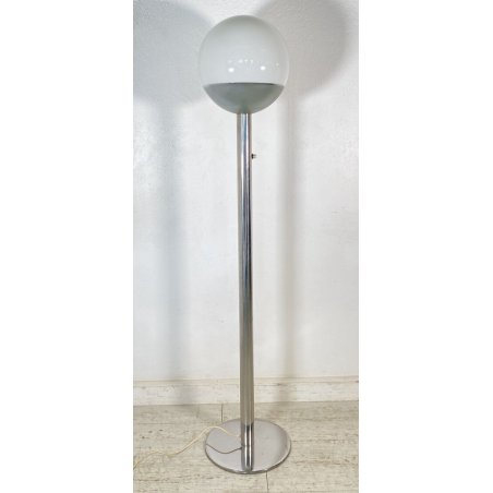 LAMPADA DA TERRA PIA CRIPPA GUIDETTI P428 CROMATA METAL PIANTANA DESIGN ANNI 70