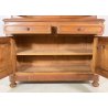 ANTICA CREDENZA BUFFET OTTOCENTO 1800 VETRINA LEGNO NOCE SCRITTOIO ALZATA VETRO
