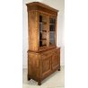 ANTICA CREDENZA BUFFET OTTOCENTO 1800 VETRINA LEGNO NOCE SCRITTOIO ALZATA VETRO