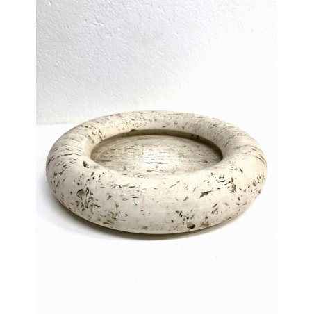 CENTROTAVOLA BOWL DESIGN Sergio Asti PER UP & UP TRAVERTINO VINTAGE  ECCENTRICO