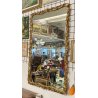 ANTICA GRANDE SPECCHIERA LIBERTY 1800 LEGNO SPECCHIO FOGLIA ORO FLOREALE EPOCA