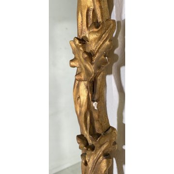 ANTICA GRANDE SPECCHIERA LIBERTY 1800 LEGNO SPECCHIO FOGLIA ORO FLOREALE EPOCA