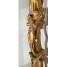 ANTICA GRANDE SPECCHIERA LIBERTY 1800 LEGNO SPECCHIO FOGLIA ORO FLOREALE EPOCA