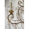 LAMPADARIO SOFFITTO LIBERTY MARIA TERESA VETRO PRIM 1900 GOCCE GLASS LAMP 9 LUCI