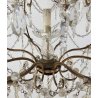 LAMPADARIO SOFFITTO LIBERTY MARIA TERESA VETRO PRIM 1900 GOCCE GLASS LAMP 9 LUCI