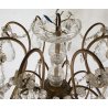 LAMPADARIO SOFFITTO LIBERTY MARIA TERESA VETRO PRIM 1900 GOCCE GLASS LAMP 9 LUCI