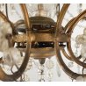 LAMPADARIO SOFFITTO LIBERTY MARIA TERESA VETRO PRIM 1900 GOCCE GLASS LAMP 9 LUCI
