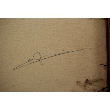 ANTICO QUADRO ACQUERELLO A. Pasetto EPOCA 800 PAESAGGIO BORGO MONTAGNA CAMPAGNA