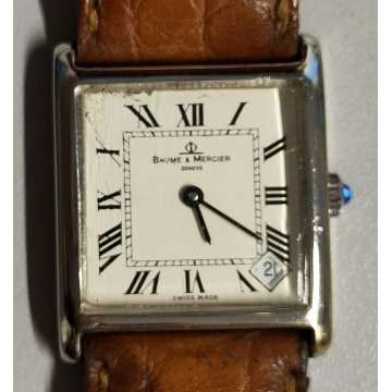 OROLOGIO POLSO LUSSO Baume & Mercier 613 acciaio VINTAGE old WRIST WATCH anni 80