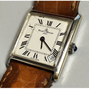 OROLOGIO POLSO LUSSO Baume & Mercier 613 acciaio VINTAGE old WRIST WATCH anni 80
