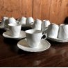 vecchio Richard Ginori BIANCO n° 10 TAZZA CAFFE' TAZZINA con PIATTINO