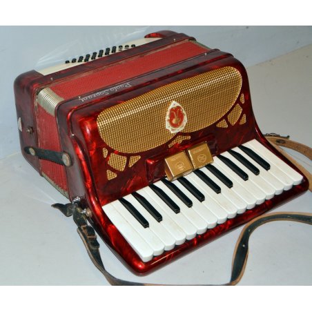 antica FISARMONICA PAOLO SOPRANI ITALY VINTAGE STRUMENTO MUSICALE 32 BASSI FESTA