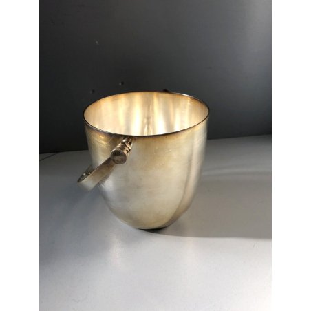 SECCHIELLO GHIACCIO F.lli Calderoni ALPACCA ARGENTATA VINTAGE 50 ATTR. Gio Ponti