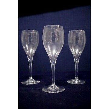 SET 6 CALICI ACQUA Baccarat St. Remy FRANCE CRYSTAL GLASS SIGNED NEW BICCHIERI