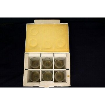 SET 6 CALICI ACQUA Baccarat St. Remy FRANCE CRYSTAL GLASS SIGNED NEW BICCHIERI