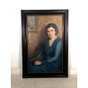 GRANDE QUADRO DIPINTO OLIO Nino Belotti  RITRATTO FEMMINILE DONNA ARISTOCRATICA