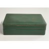 EBERHARD scatola orologio PELLE VERDE ORO anni 60 VINTAGE BOX x WRIST WATCH
