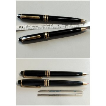 MONTBLANC Meisterstuck HOMMAGE W A Mozart NERO ORO coppia PENNA SFERA Mini PIX