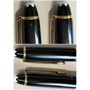 MONTBLANC Meisterstuck HOMMAGE W A Mozart NERO ORO coppia PENNA SFERA Mini PIX