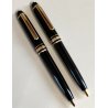 MONTBLANC Meisterstuck HOMMAGE W A Mozart NERO ORO coppia PENNA SFERA Mini PIX