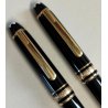 MONTBLANC Meisterstuck HOMMAGE W A Mozart NERO ORO coppia PENNA SFERA Mini PIX