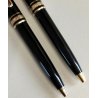 MONTBLANC Meisterstuck HOMMAGE W A Mozart NERO ORO coppia PENNA SFERA Mini PIX