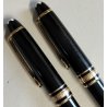 MONTBLANC Meisterstuck HOMMAGE W A Mozart NERO ORO coppia PENNA SFERA Mini PIX