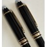 MONTBLANC Meisterstuck HOMMAGE W A Mozart NERO ORO coppia PENNA SFERA Mini PIX