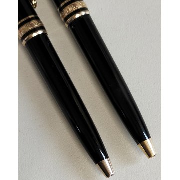 MONTBLANC Meisterstuck HOMMAGE W A Mozart NERO ORO coppia PENNA SFERA Mini PIX