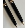MONTBLANC Meisterstuck HOMMAGE W A Mozart NERO ORO coppia PENNA SFERA Mini PIX