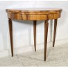 ANTICA CONSOLLE APRIBILE LASTRONATA 1800 LEGNO NOCE CONSOLE ROTONDA LUIGI XVI