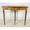 ANTICA CONSOLLE APRIBILE LASTRONATA 1800 LEGNO NOCE CONSOLE ROTONDA LUIGI XVI