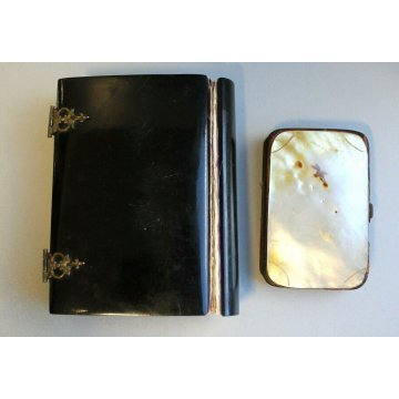 LOTTO ANTICO LIBRO SCELTE PREGHIERE CRISTIANE 1861 POCHETTE PORTA ROSARIO '800  