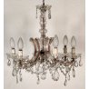 ANTICO LAMPADARIO Maria Teresa VETRO Murano DORATO Liberty GLASS HANGING LAMP