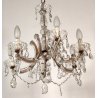 ANTICO LAMPADARIO Maria Teresa VETRO Murano DORATO Liberty GLASS HANGING LAMP