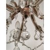 ANTICO LAMPADARIO Maria Teresa VETRO Murano DORATO Liberty GLASS HANGING LAMP