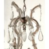ANTICO LAMPADARIO Maria Teresa VETRO Murano EPOCA 900 Liberty GLASS HANGING LAMP