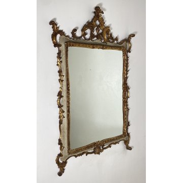 ANTICA CAMINIERA VENEZIANA SPECCHIO SPECCHIERA LEGNO LIBERTY PRIMI 1900 CIMASA