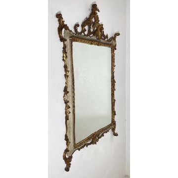 ANTICA CAMINIERA VENEZIANA SPECCHIO SPECCHIERA LEGNO LIBERTY PRIMI 1900 CIMASA