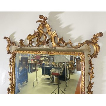 ANTICA CAMINIERA VENEZIANA SPECCHIO SPECCHIERA LEGNO LIBERTY PRIMI 1900 CIMASA