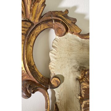 ANTICA CAMINIERA VENEZIANA SPECCHIO SPECCHIERA LEGNO LIBERTY PRIMI 1900 CIMASA