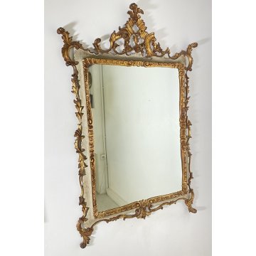 ANTICA CAMINIERA VENEZIANA SPECCHIO SPECCHIERA LEGNO LIBERTY PRIMI 1900 CIMASA