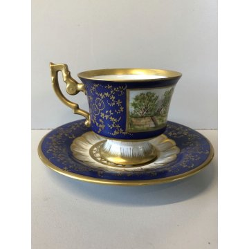 TAZZA DA CAFFE PIATTINO H&C Selb Bavaria Germany Heinrich DECORO TASSE Déjeuner