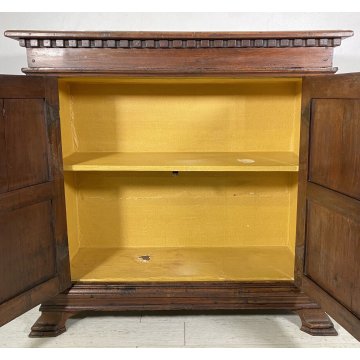 ANTICA  RARA CREDENZA LEGNO NOCE PATINA ORIGINALE MADIA EPOCA 1600 DISPENSA OLD
