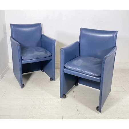 COPPIA POLTRONA DESIGN CASSINA MODELLO BREAK 401 MARIO BELLINI ANNI 70/80 SEDIA