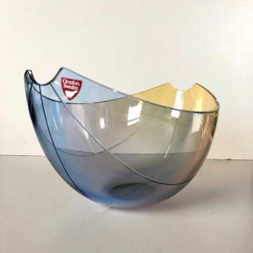 VASO BOWL CRISTALLO ART GLASS DESIGN Gunnar Cyrén Snipa 4617 Orrefors 21x14x11cm