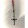 ANTICO ROSARIO CORONA ARGENTO 800 GRANI CORALLO ROSSO 5 mm RELIGIOSO DEVOZIONALE