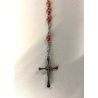 ANTICO ROSARIO CORONA ARGENTO 800 GRANI CORALLO ROSSO 5 mm RELIGIOSO DEVOZIONALE