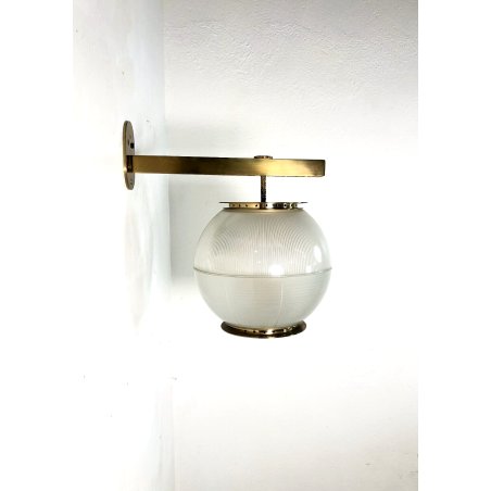 APPLIQUE LP 7 DESIGN Ignazio Gardella PER Azucena 1955 OTTONE VETRO MIDCENTURY